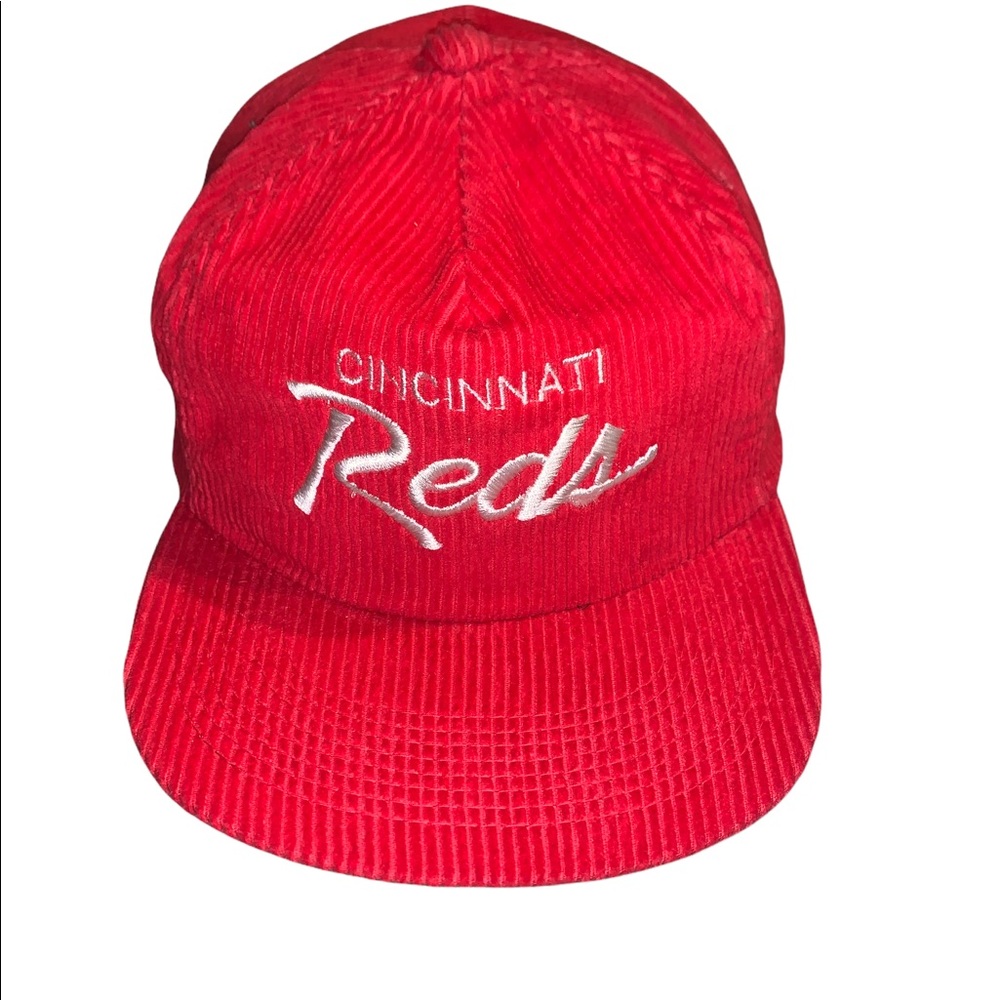 Vintage 90s Cincinnati Reds Sports Specialties Script The Cord Zip Back Hat